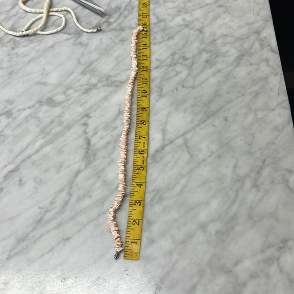 Vintage Pink Puka Shell Necklace Puka Shell Necklace and Puka Shell Bracelet - Picture 10 of 10